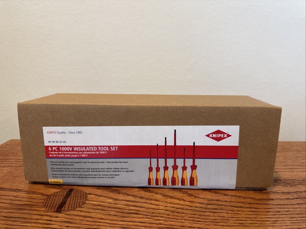 Knipex Screwdriver Set 6 PC, 1000V Insulated | 9K 98 98 33 US